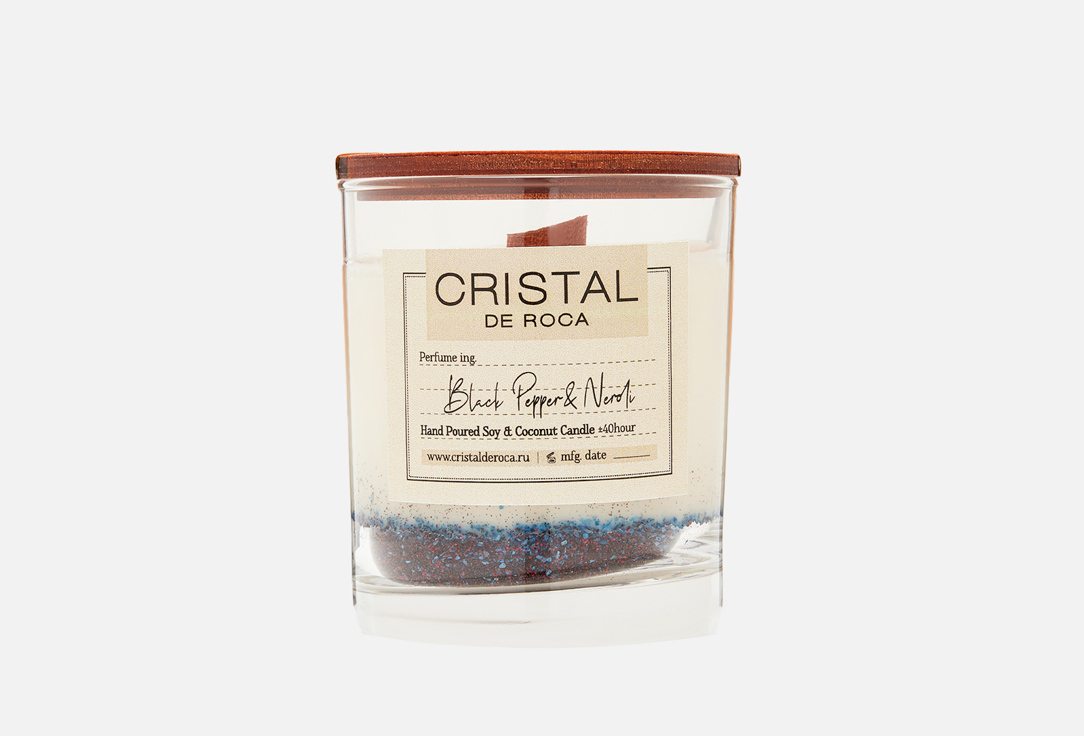 Ароматическая свеча CRISTAL DE ROCA Black pepper&neroli 110 г мыло cristal de roca spirulina 70 г