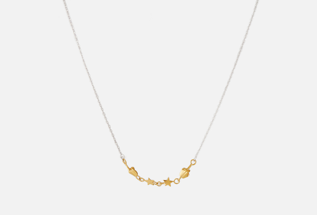 Изображение товара Колье-цепь серебряная KRISHE MASCOT из серебра 925 с позолоченным коннектором и цирконами