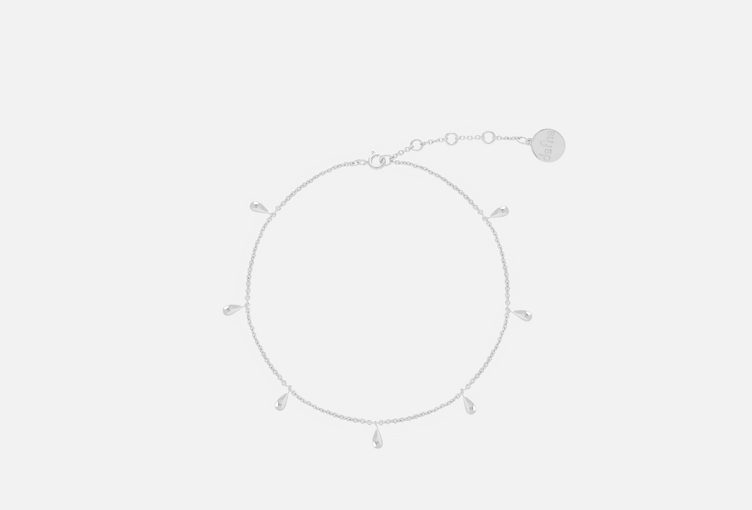 Изображение товара Анклет серебряный Dafna 7 капель родирование для женщин 20-24 см