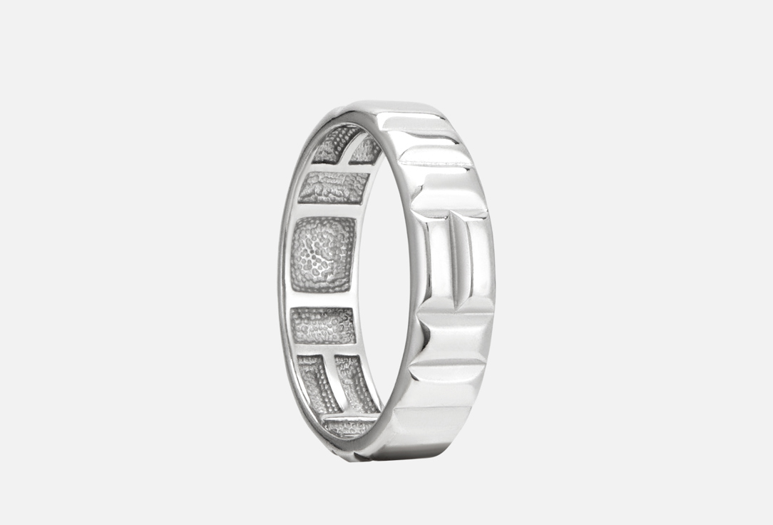 Кольцо серебряное DAFNA Конфетка широкое родий 18,5 мл серебряное кольцо с натуральным танзанитом коллекция волна покрытие белый родий размер 19 5