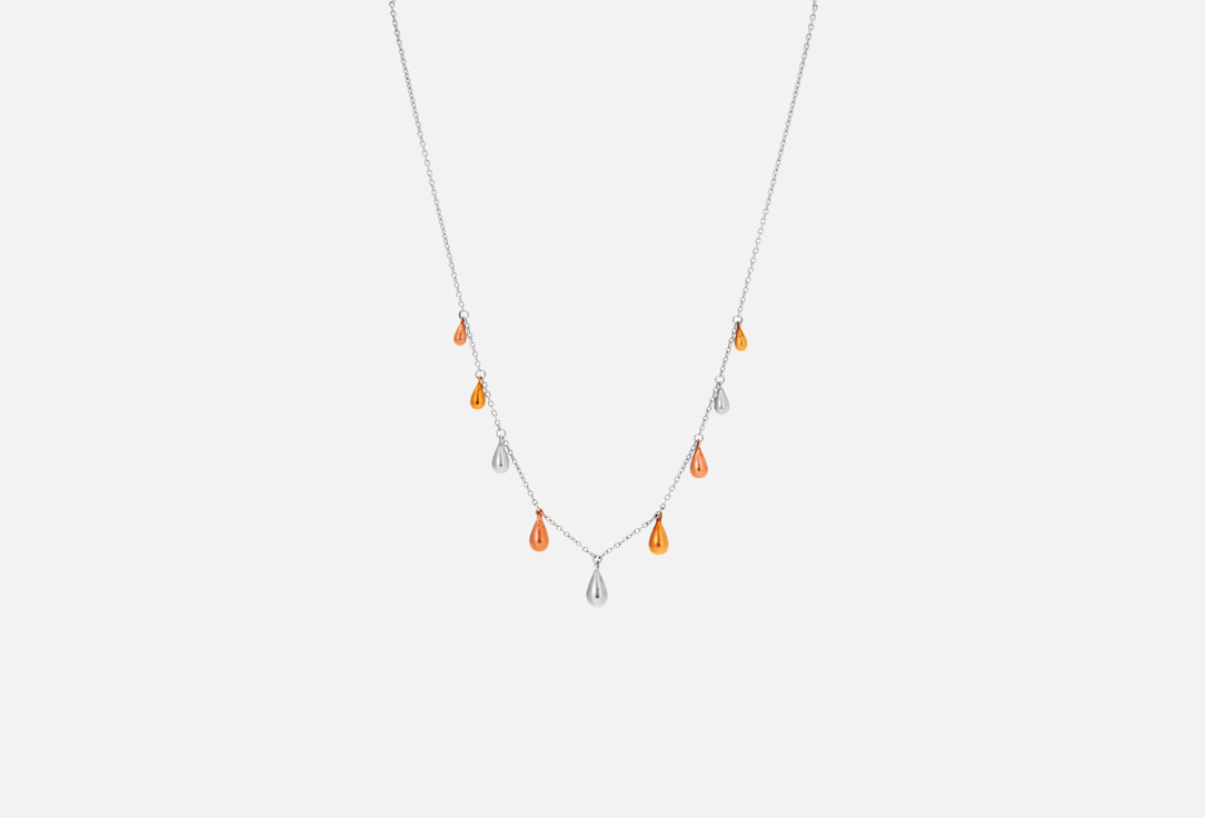 Изображение товара Подвеска серебряная Dafna 9 разноцветных капель из серебра 925 с покрытием родиирования