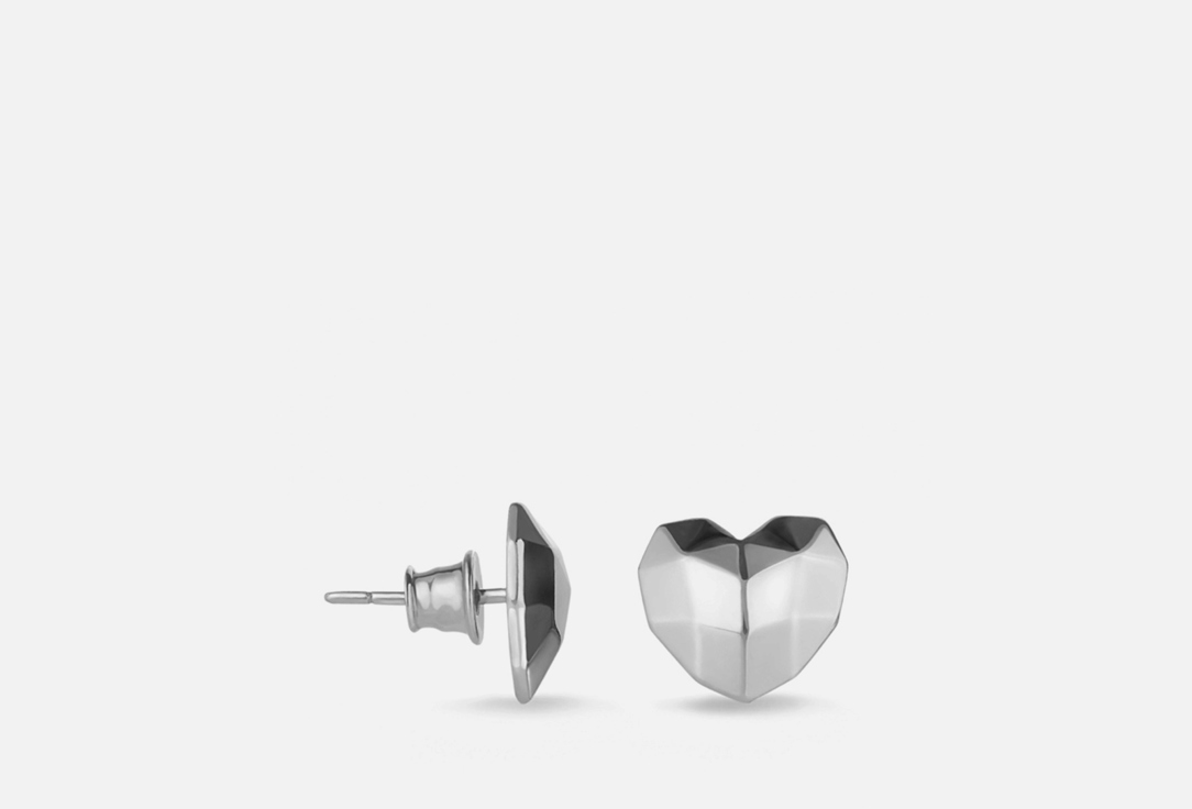 Пусеты серебряные DAFNA Граненые сердца 2 шт пусеты конфетки с кругом dafna серебро позолота