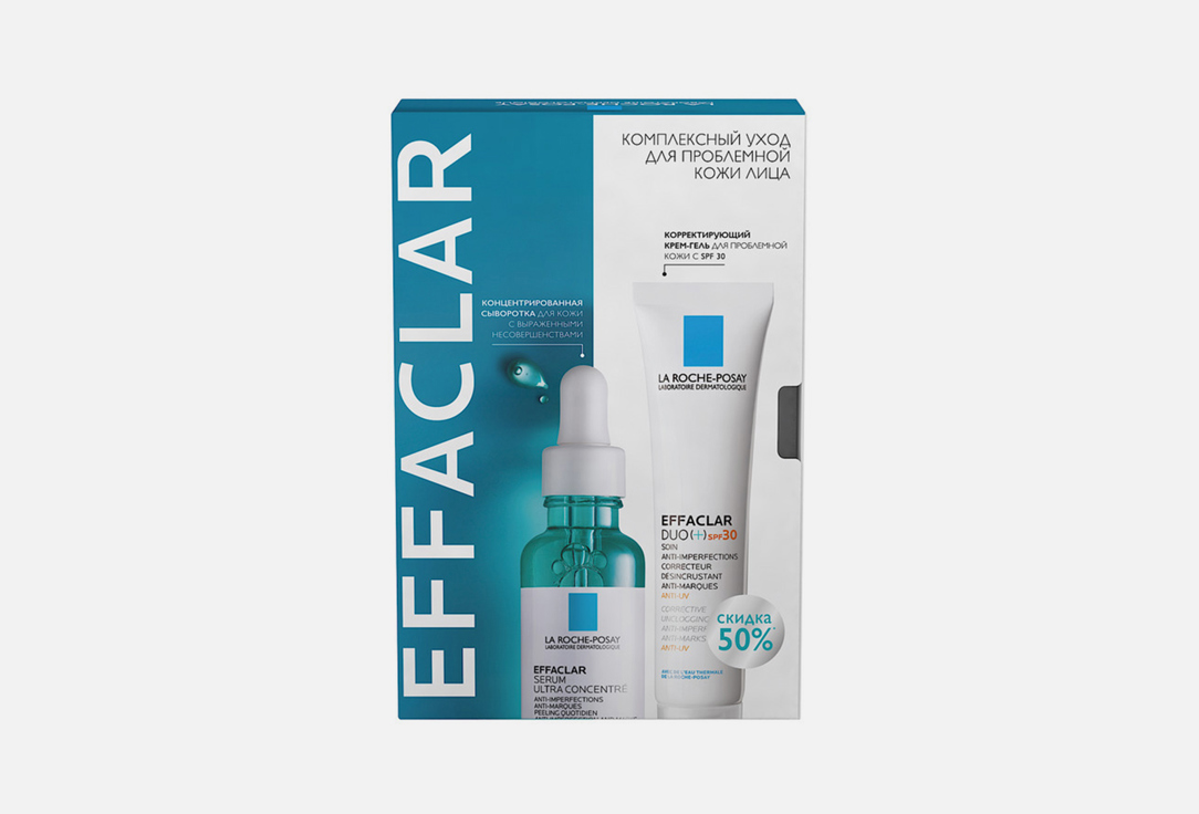 

Набор: концентрированная сыворотка, корректирующий крем-гель SPF30 LA ROCHE-POSAY, Eff serum 30 and Eff Duo 1 шт