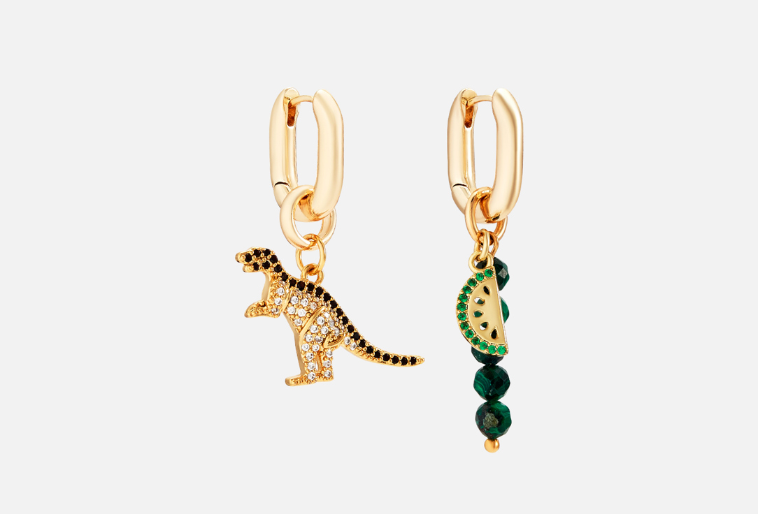 

Серьги-трансформеры GOMZHINA JEWELRY, С натуральным малахитом 2 шт