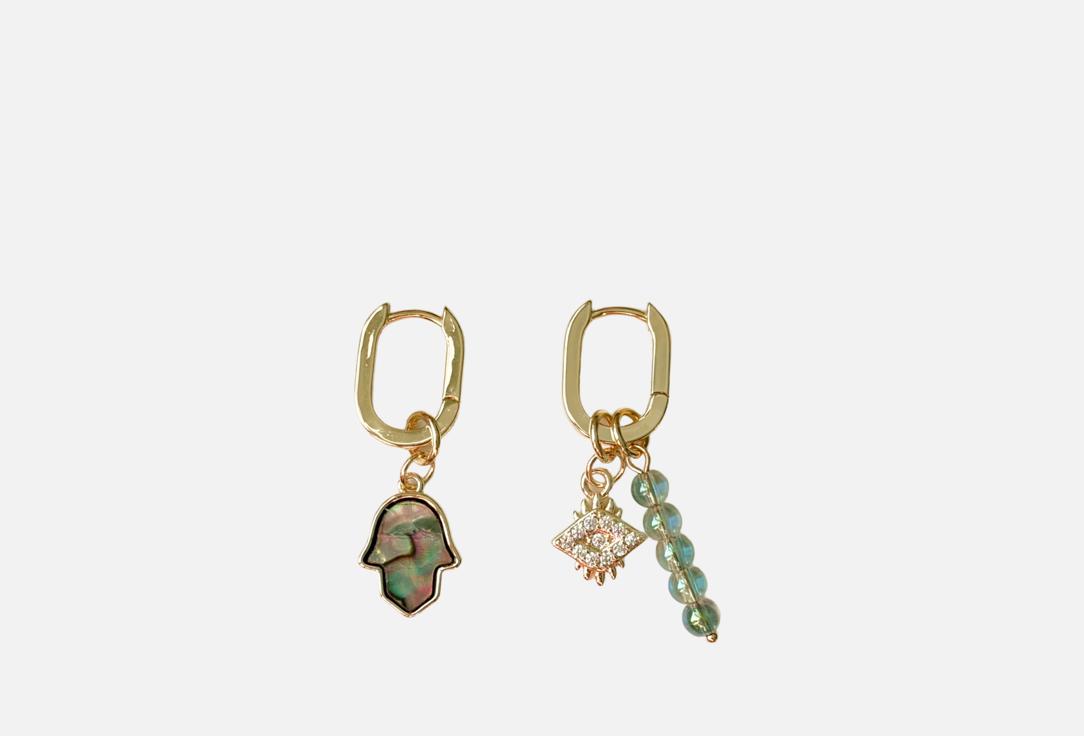 Изображение товара Серьги-трансформеры Gomzhina Jewelry с натуральным перламутром и фианитами