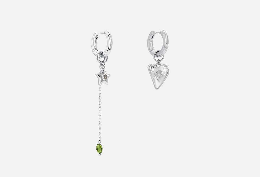 Изображение товара Серьги-трансформеры Gomzhina Jewelry с фианитами и стеклянным хрусталем