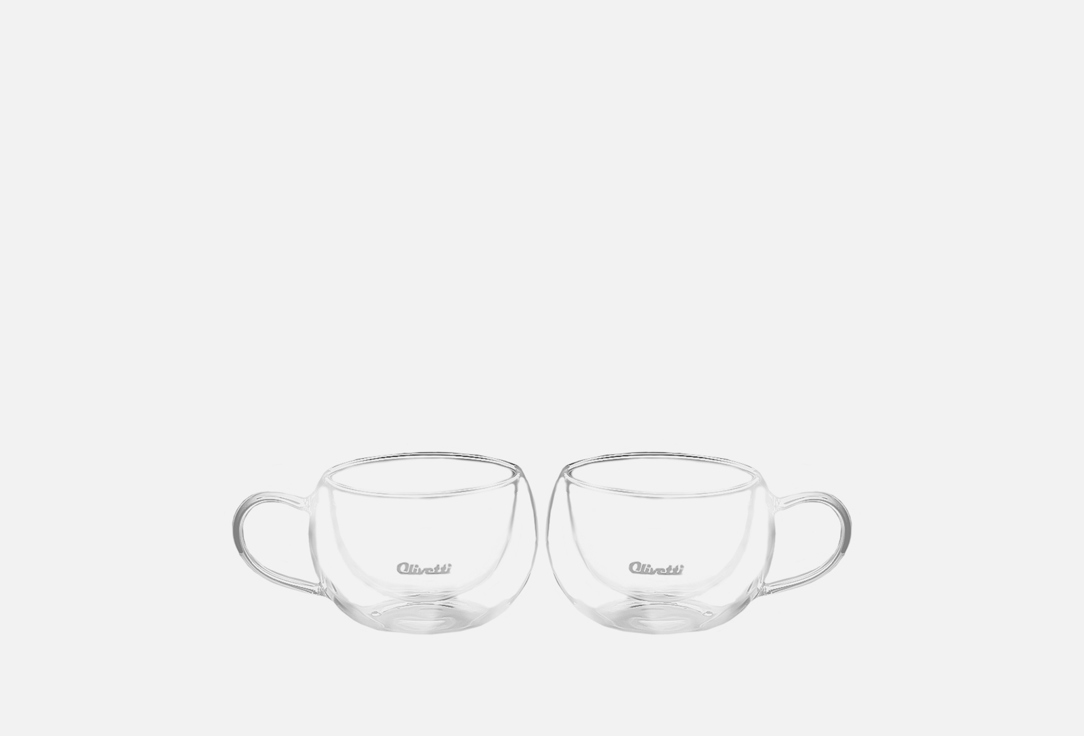 Изображение товара Набор чайных чашек из стекла Olivetti DWC22 280 мл двойные стенки 2 шт.