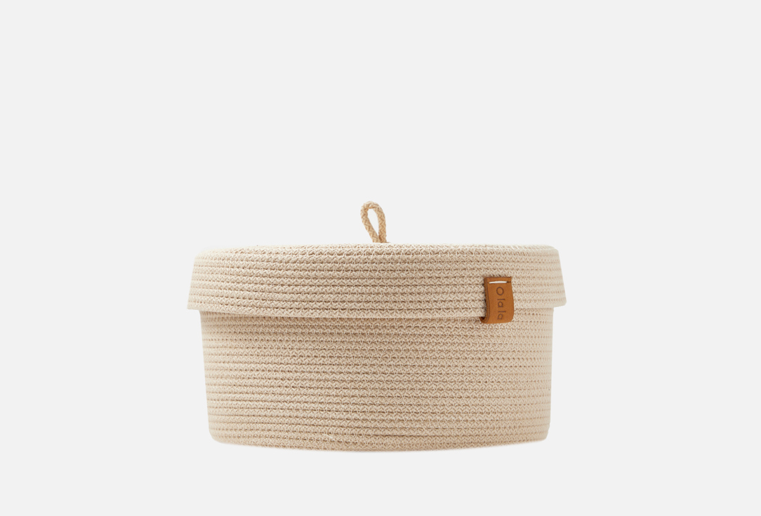 

Корзина для хранения с крышкой OLALA HOME, Бежевый, Бежевый, 22х12 1 шт