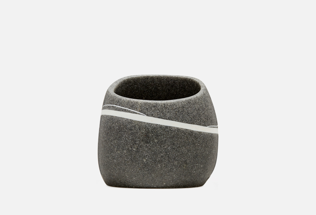 Изображение товара Стакан для зубной щетки Ridder Little Rock серый 8x10x8 см высокое качество