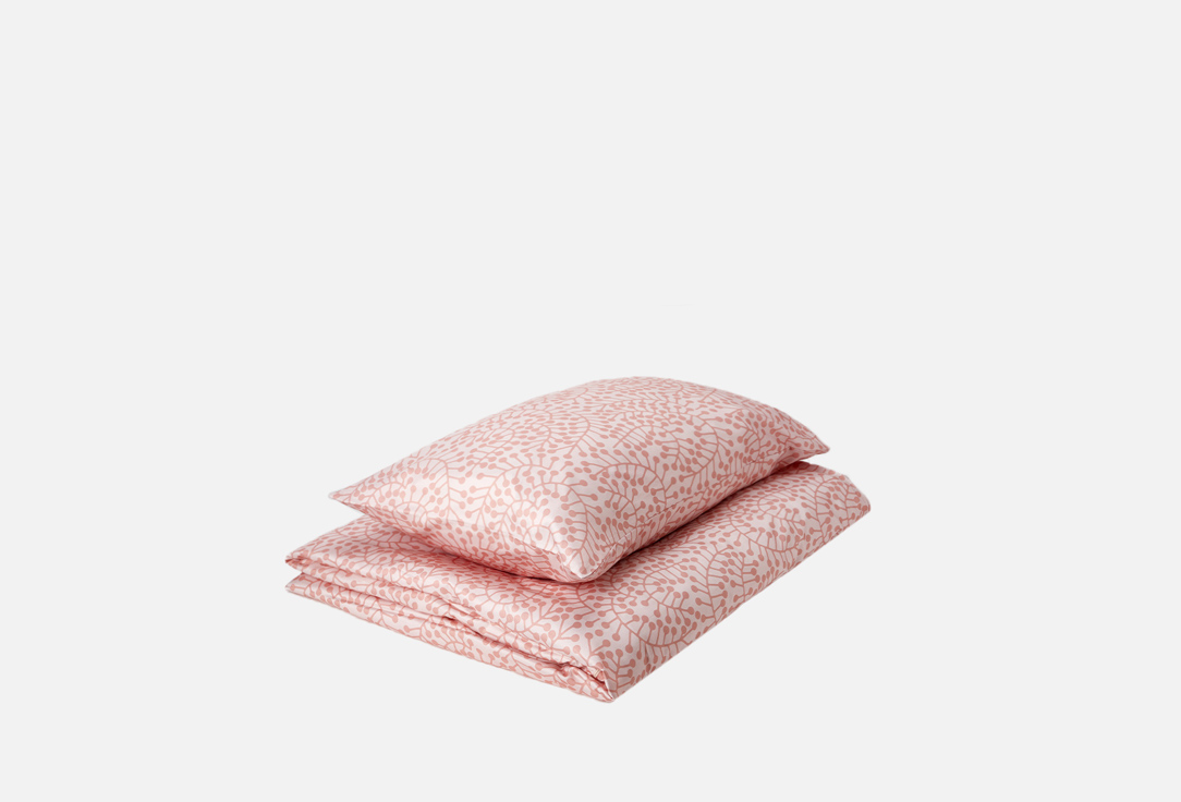 комплект постельного белья tkano темно розовый полутораспальный Комплект постельного белья TKANO Спелая смородина розовый полутораспальный 1 шт