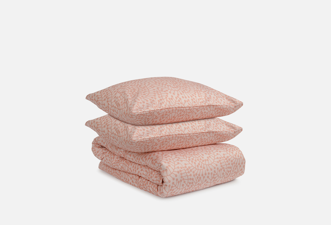 Комплект постельного белья TKANO Спелая смородина розовый двуспальный 1 шт