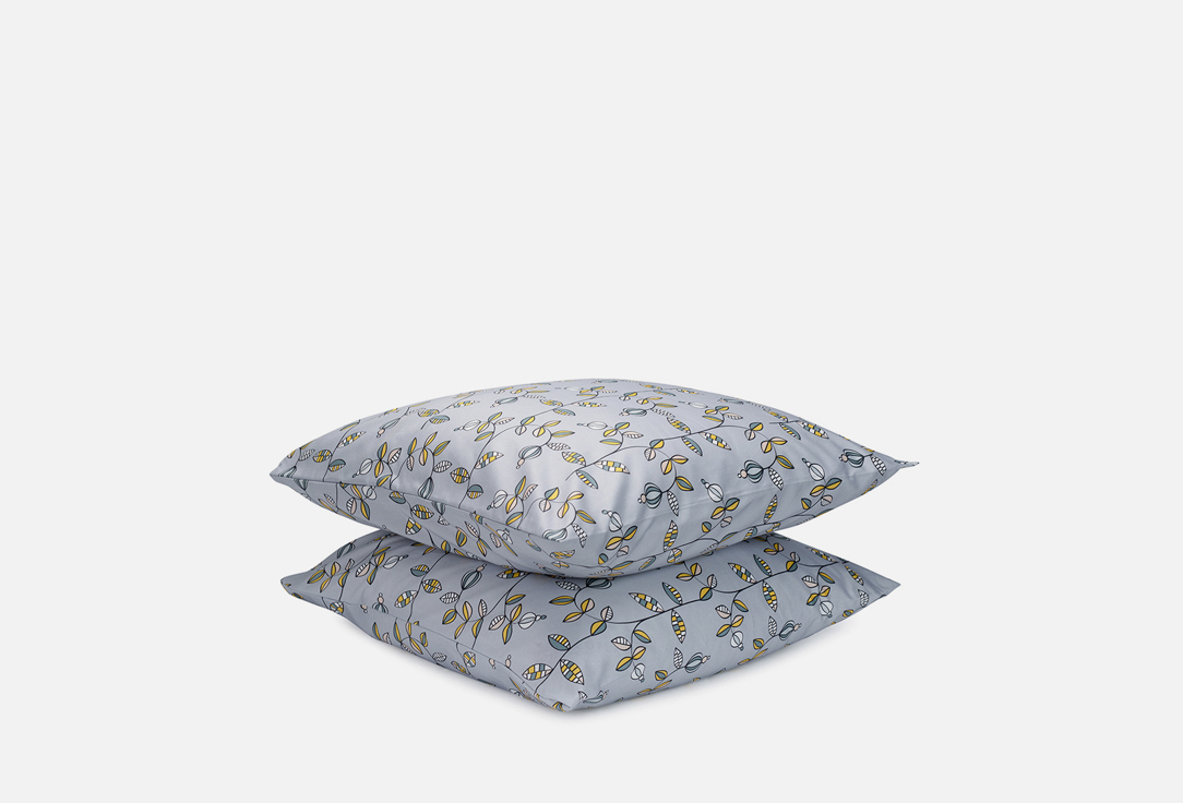 

Комплект наволочек TKANO, Серый, Russian north ягоды тайги, серый, 70х70