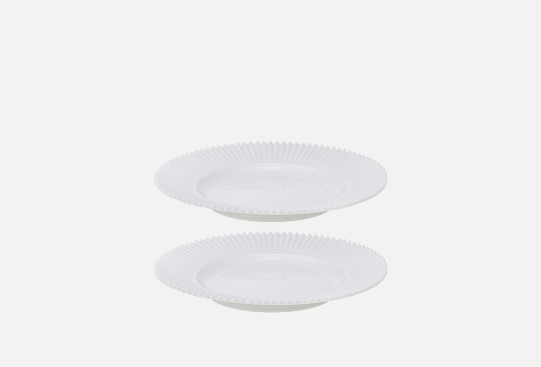 цена Набор тарелок TKANO Edge белый 2 шт