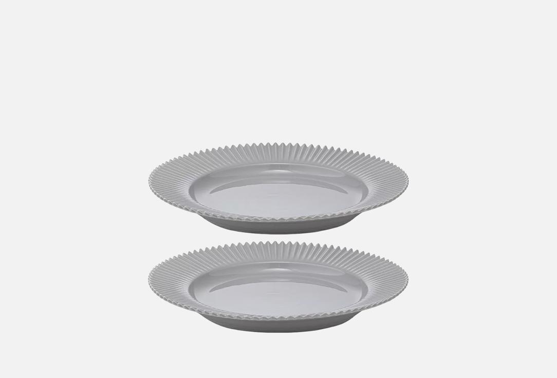 Изображение товара Набор тарелок Tkano Edge темно-серые 26 см из фарфора