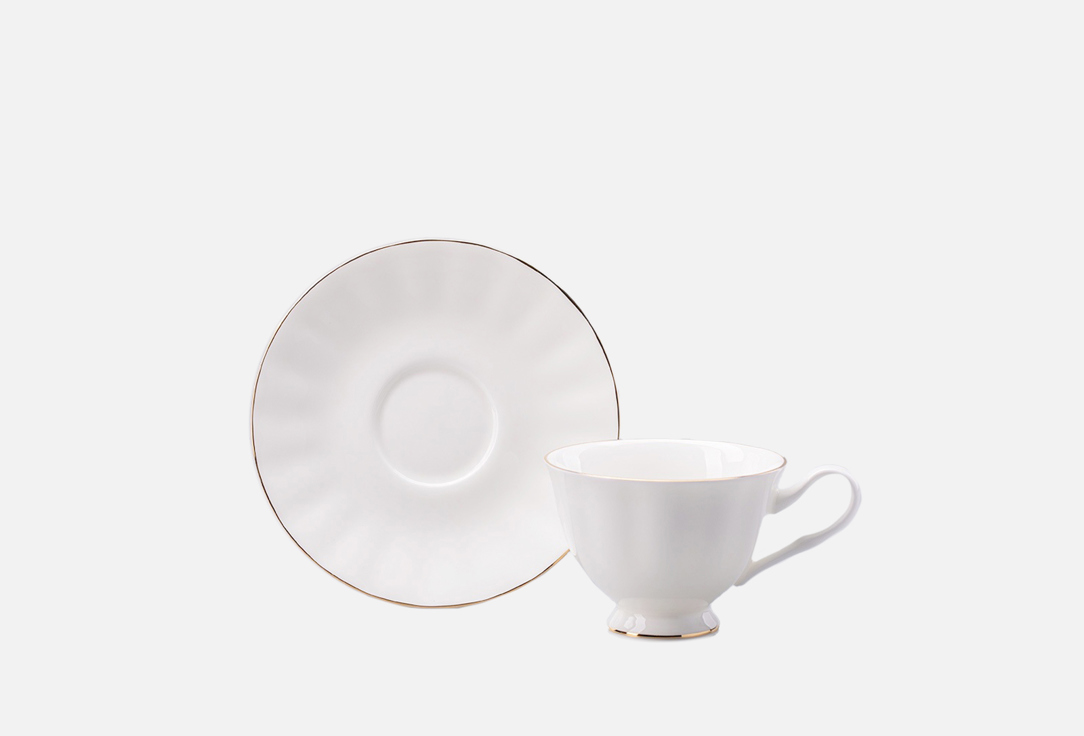 Изображение товара Чайная пара Императорский фарфоровый завод Нега, золотая лента