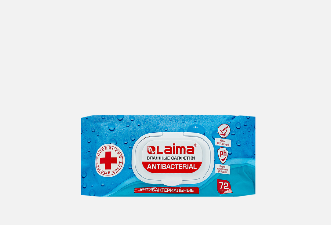 Изображение товара Салфетки влажные LAIMA ANTIBACTERIAL
