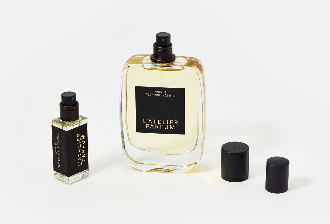 Подарочный парфюмерный набор L'atelier parfum Tobacco volute + leather black (k)night 