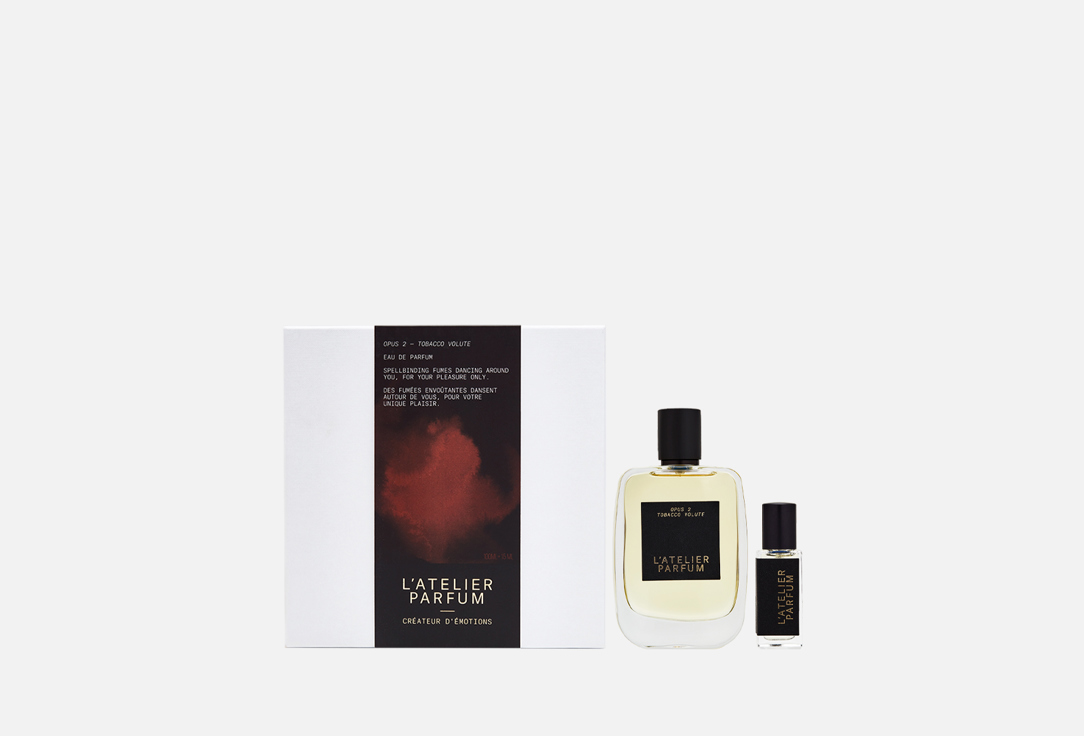 цена Подарочный парфюмерный набор L'ATELIER PARFUM Tobacco volute + leather black (k)night 1 шт