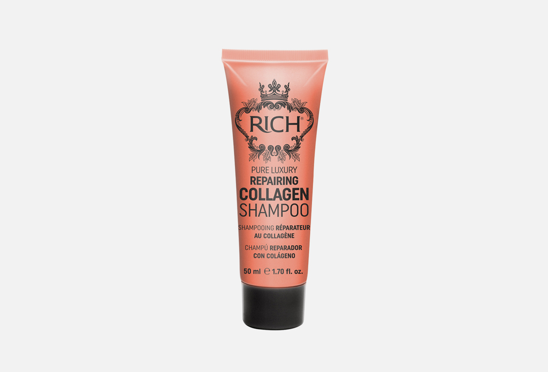 Восстанавливающий шампунь для волос RICH Pure luxury repairing collagen 50 мл