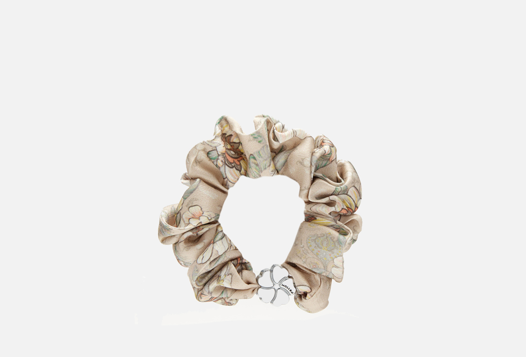 

Шелковая резинка для волос MOLLEN, Лазоревый цветок, пудровая 1 шт