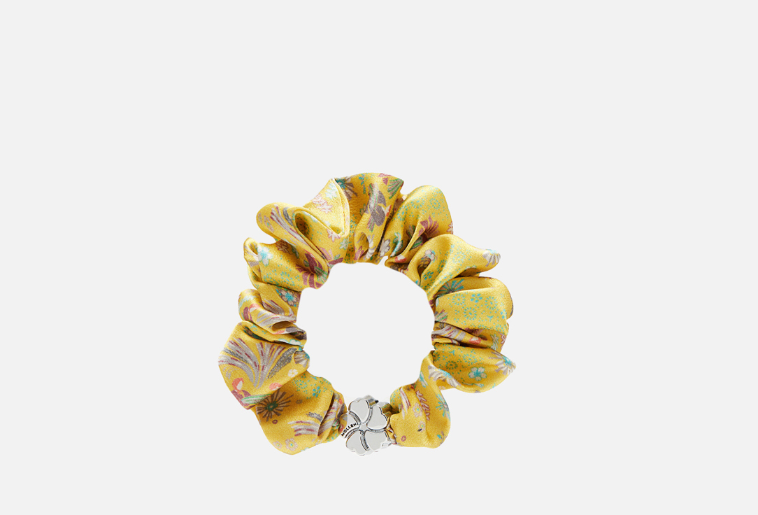 Изображение товара Шелковая резинка для волос Mollen Оммаж солнечно-желтая натуральный шелк
