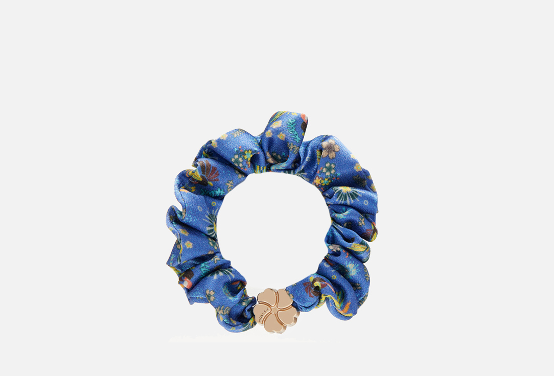 Изображение товара Шелковая резинка для волос Mollen Оммаж, васильково-синяя
