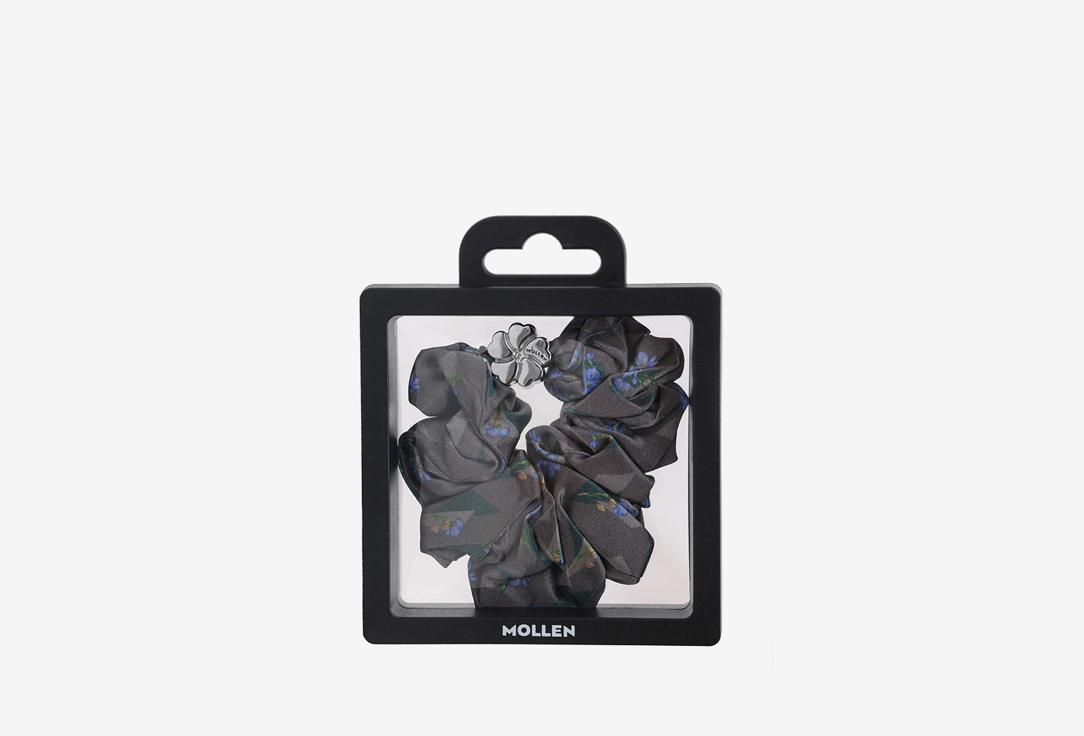 

Шелковая резинка для волос MOLLEN, Первоцвет, графитно-серая 1 шт