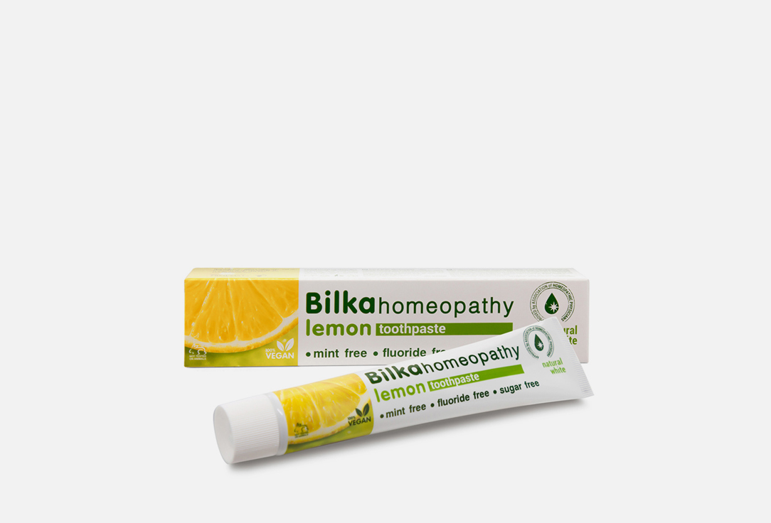 Зубная паста BILKA Homepathy Toothpaste Lemon 75 мл bilka homeopathy toothpaste natural white lemon