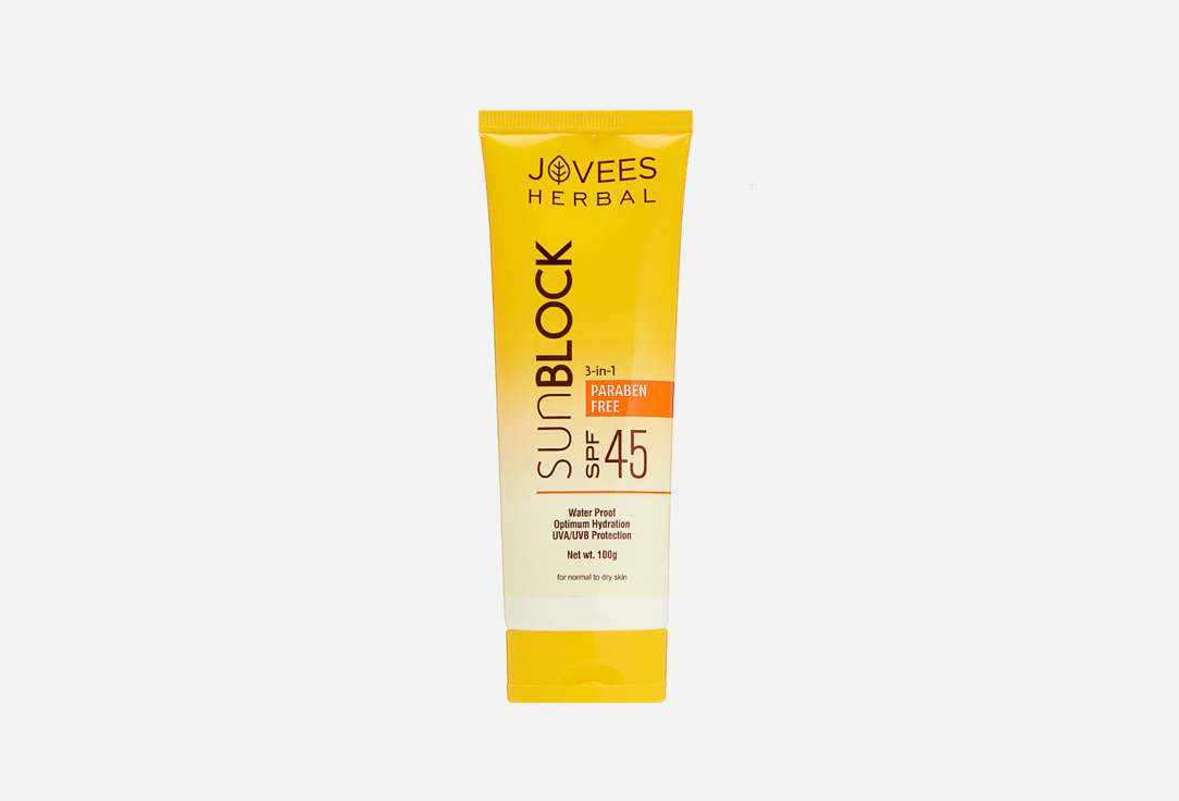 Солнцезащитный крем для лица SPF45 JOVEES Sun Block 