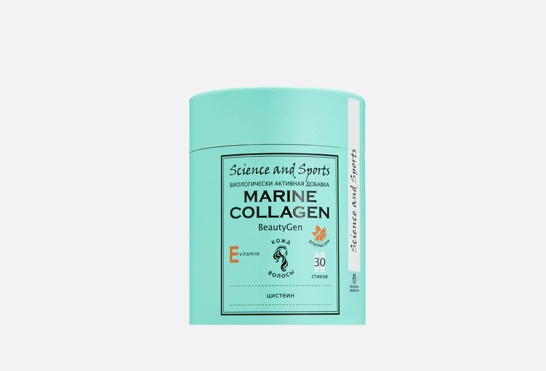Изображение товара БАД для волос и ногтей SCIENCE AND SPORTS Морской коллаген Витамин Е в саше 30 шт