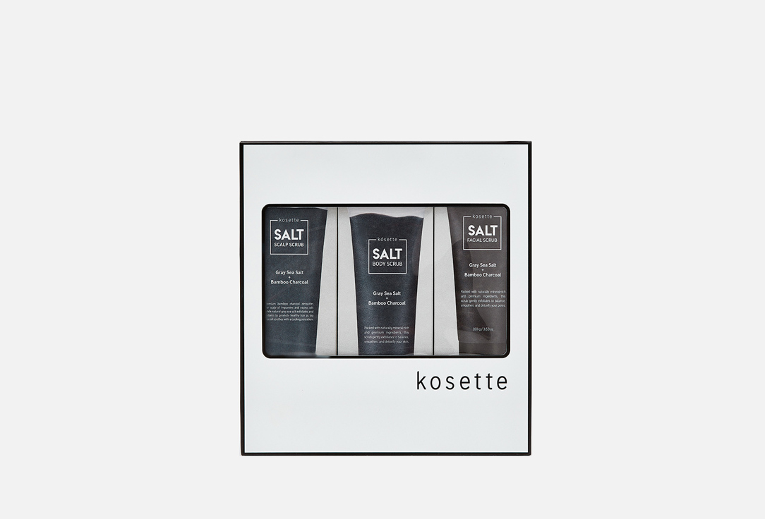 Подарочный набор KOSETTE Salt scrub gift set 3 шт набор миниатюр kosette salt detox trial kit 1 шт