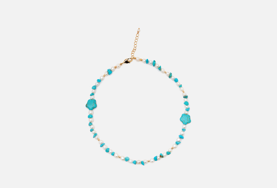 Изображение товара Колье Unevie Damour Turkmenite flowers pearl classic