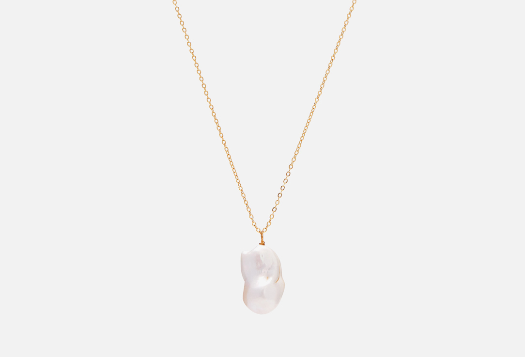 Колье UNEVIE DAMOUR On a chain with large barogue pearls 1 шт колье с барочным жемчугом и раухтопазом