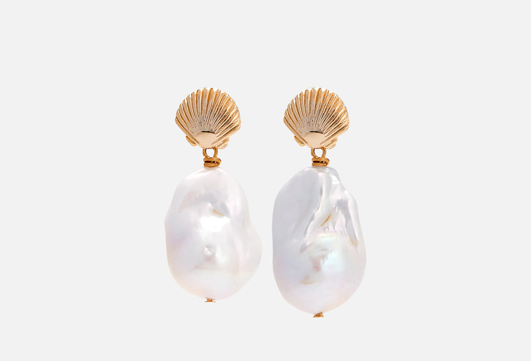 

Серьги ракушки UNEVIE DAMOUR, Seashells baroque pearl 2 шт
