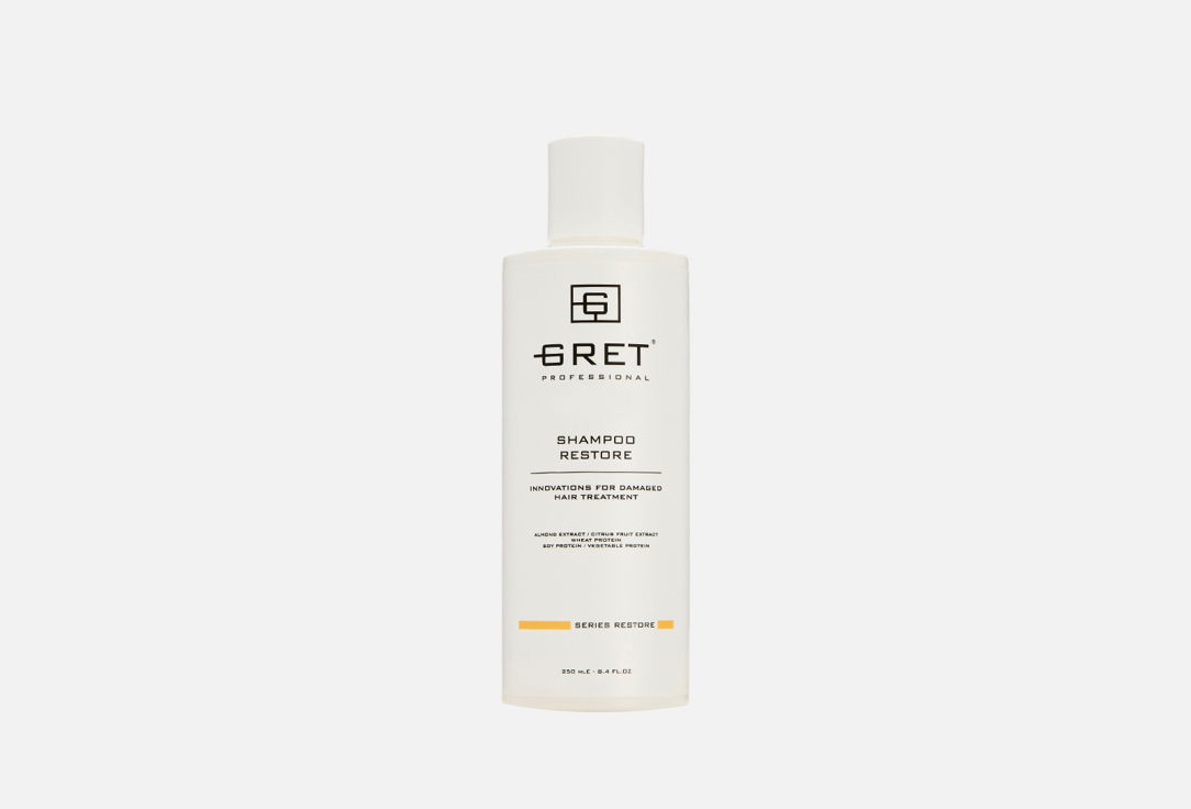 Восстанавливающий шампунь для волос GRET PROFESSIONAL RESTORE 250 мл шампунь для восстановления структуры волос care shampoo restore шампунь 250мл