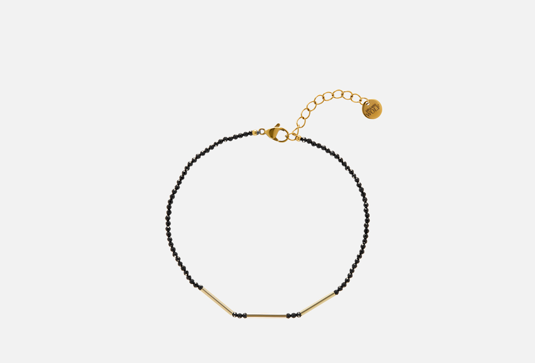 

Браслет на ногу MR&MRS WOLF, Из черной шпинели 1 шт