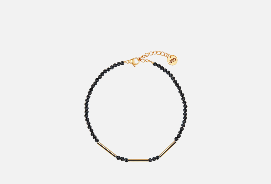 Изображение товара Браслет на ногу Mr&Mrs Wolf из черной шпинели