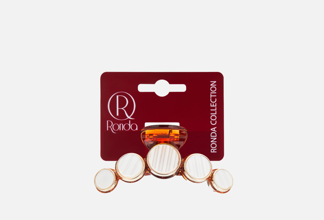 Изображение товара Краб для волос Ronda Коричневый с перламутровыми вставками