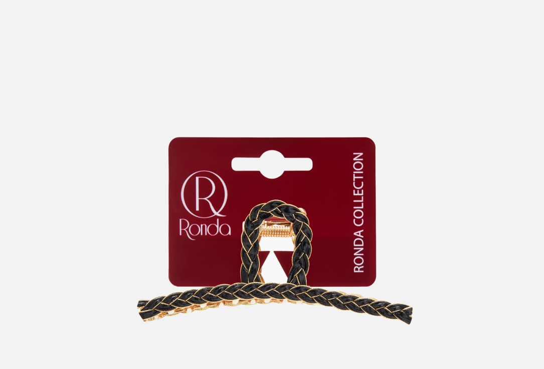 

Заколка для волос RONDA, Черное кожаное плетение 1 шт