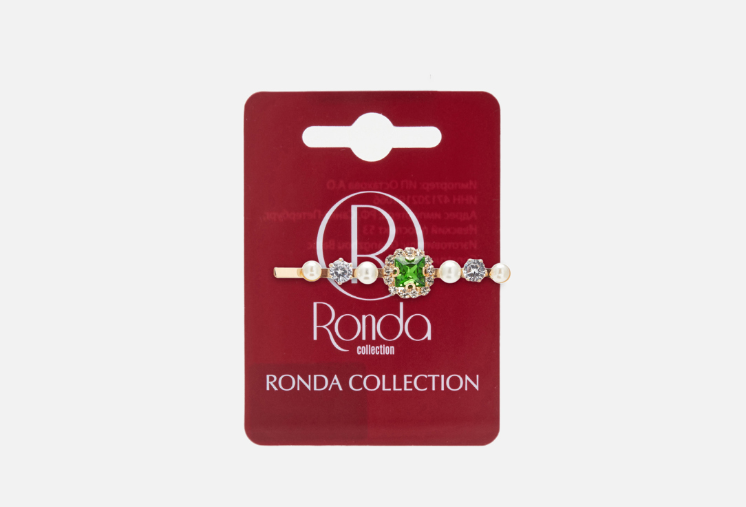 Заколка-невидмка для волос RONDA Зеленая 1 шт