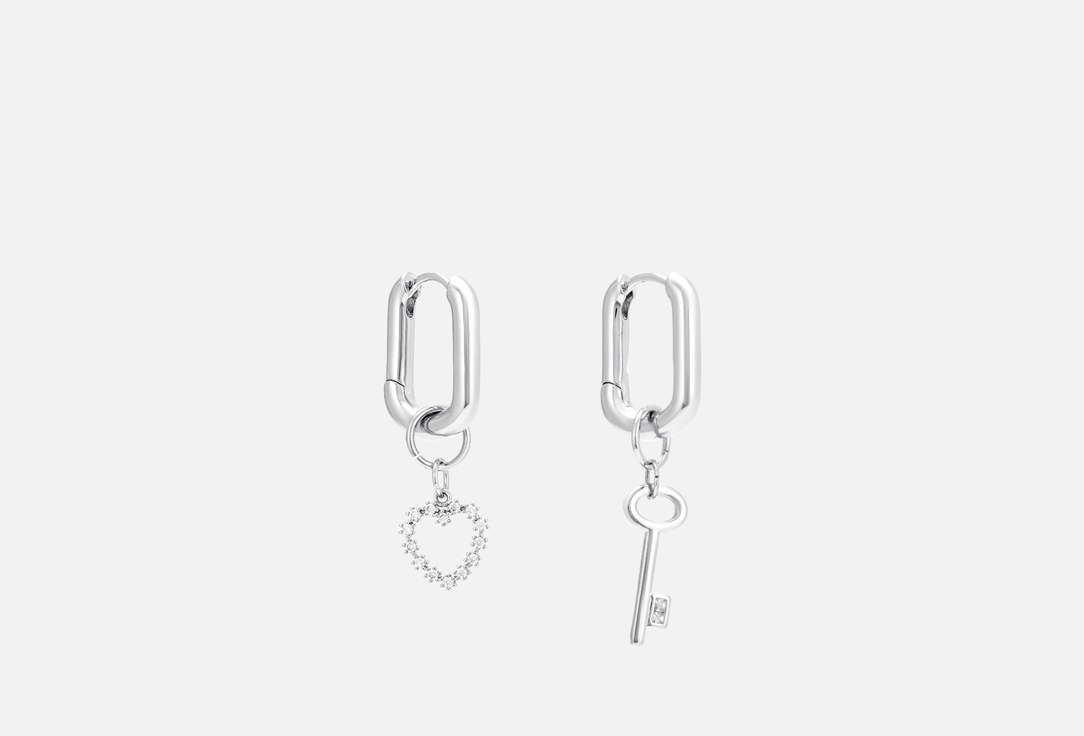 цена Серьги-трансформеры SENSITIVE Earrings key of love 2 шт