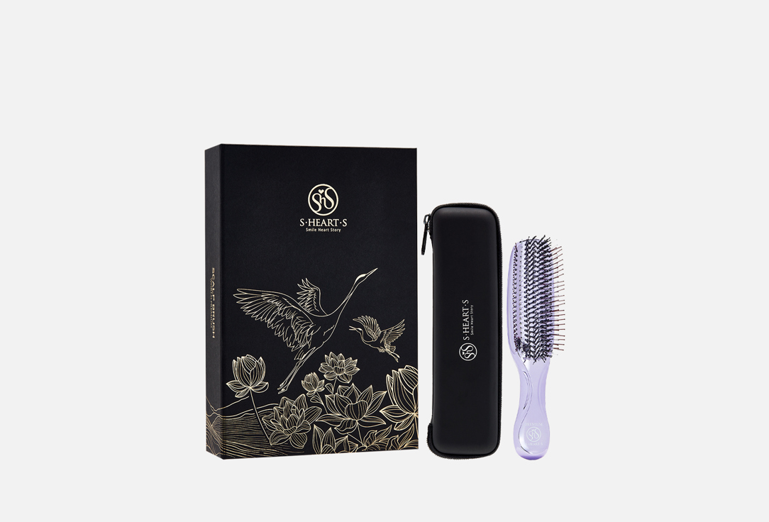 Подарочный набор с расчёской для волос S-Heart-S Scalp Brush Premium 