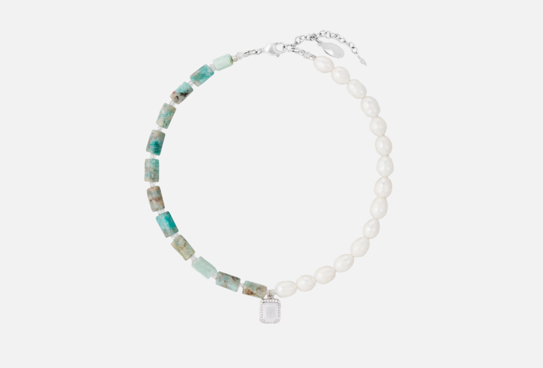 Изображение товара Ожерелье из речного жемчуга и натурального камня Bluejay Azur Brick