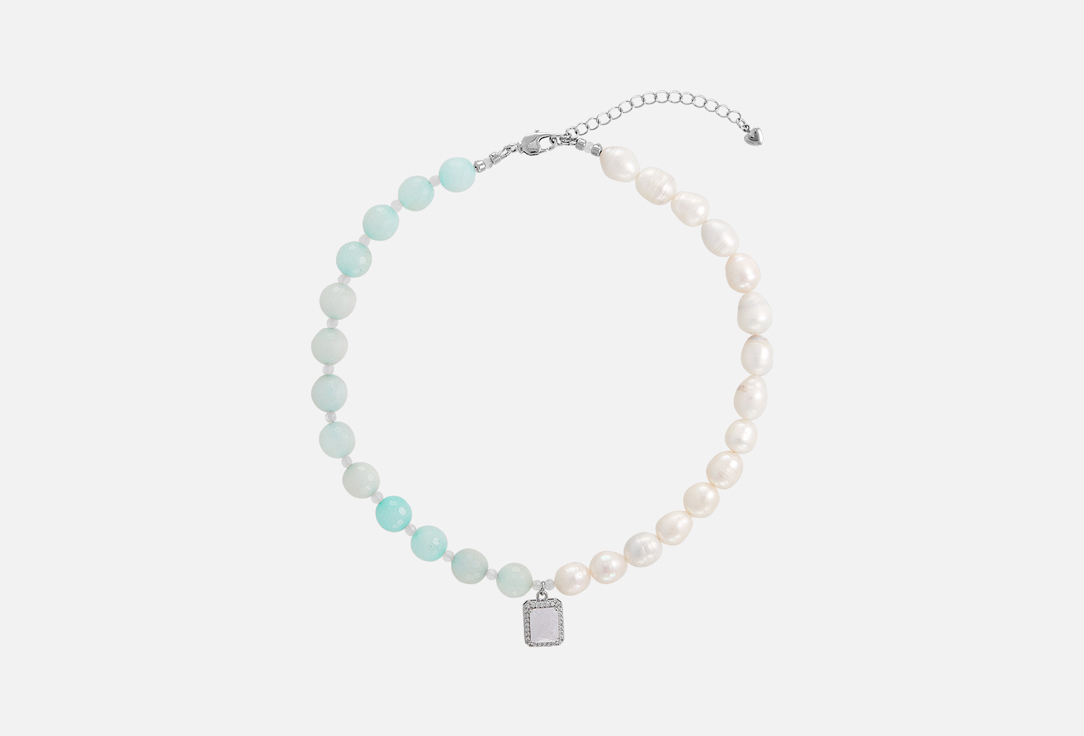 

Ожерелье из речного жемчуга и натурального камня BLUEJAY, Azur Ball 1 шт