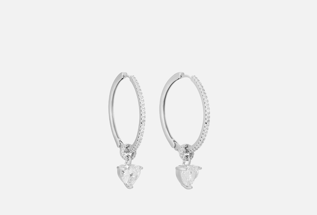 

Серьги-кольца с сердечками BLUEJAY, Snowflake 2 шт