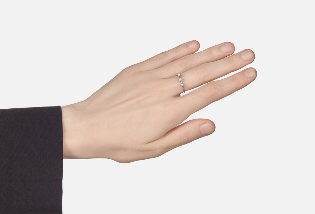 

Кольцо серебряное VELICHENKO, Белая эмаль 16 мл