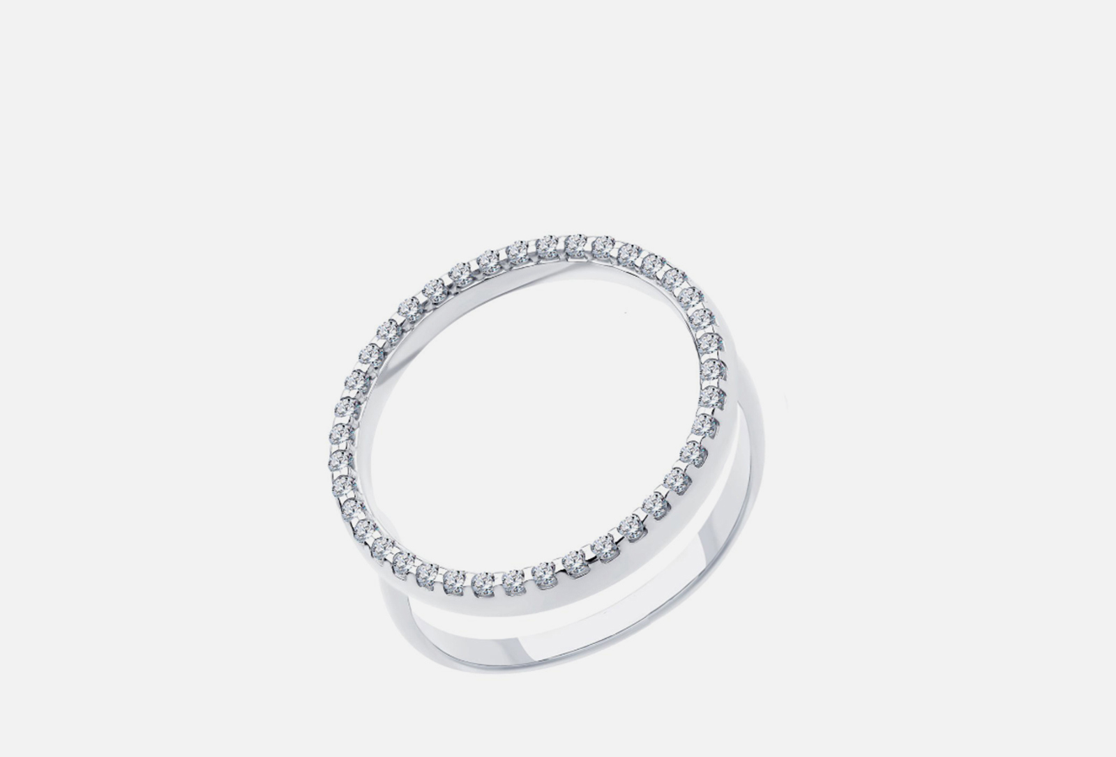 Aura Jewelry Кольцо серебряное Infinity Zircon 17 — купить, цена в Москве