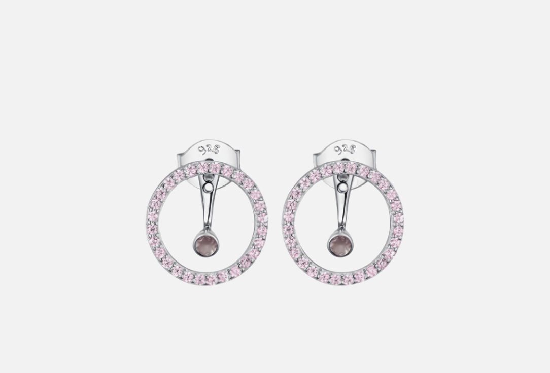 Серьги серебряные AURA JEWELRY Eternal Quartz 2 шт
