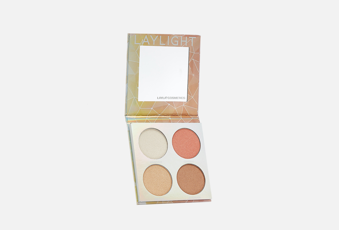 Палитра из 4 хайлайтеров LAYLA COSMETICS Palette Laylight 14 г