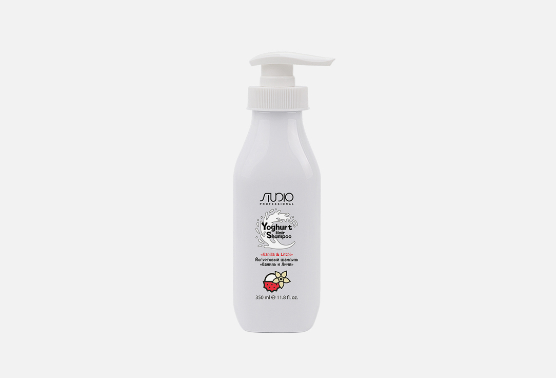цена Йогуртовый шампунь для волос KAPOUS Studio Professional Vanilla and Lychee 350 мл